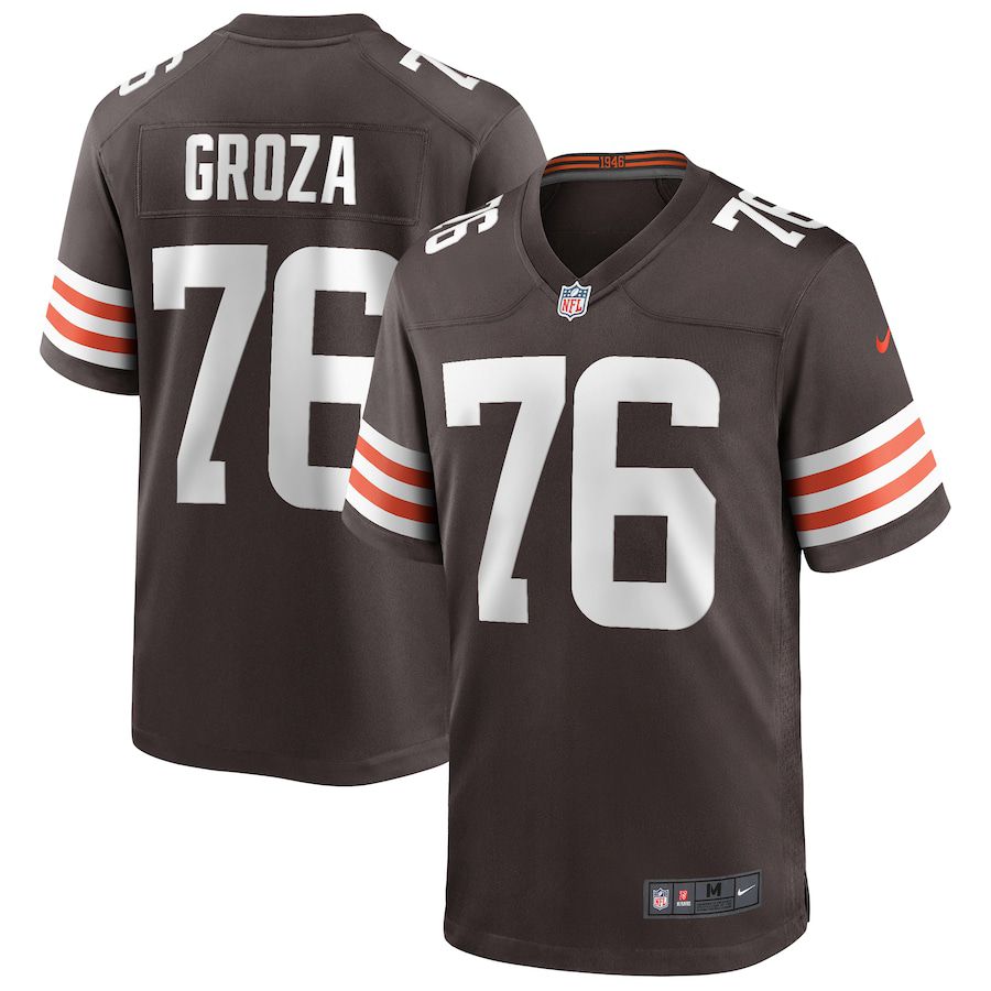 Men Cleveland Browns #76 Lou Groza Nike Brown Game Retired Player NFL Jersey
